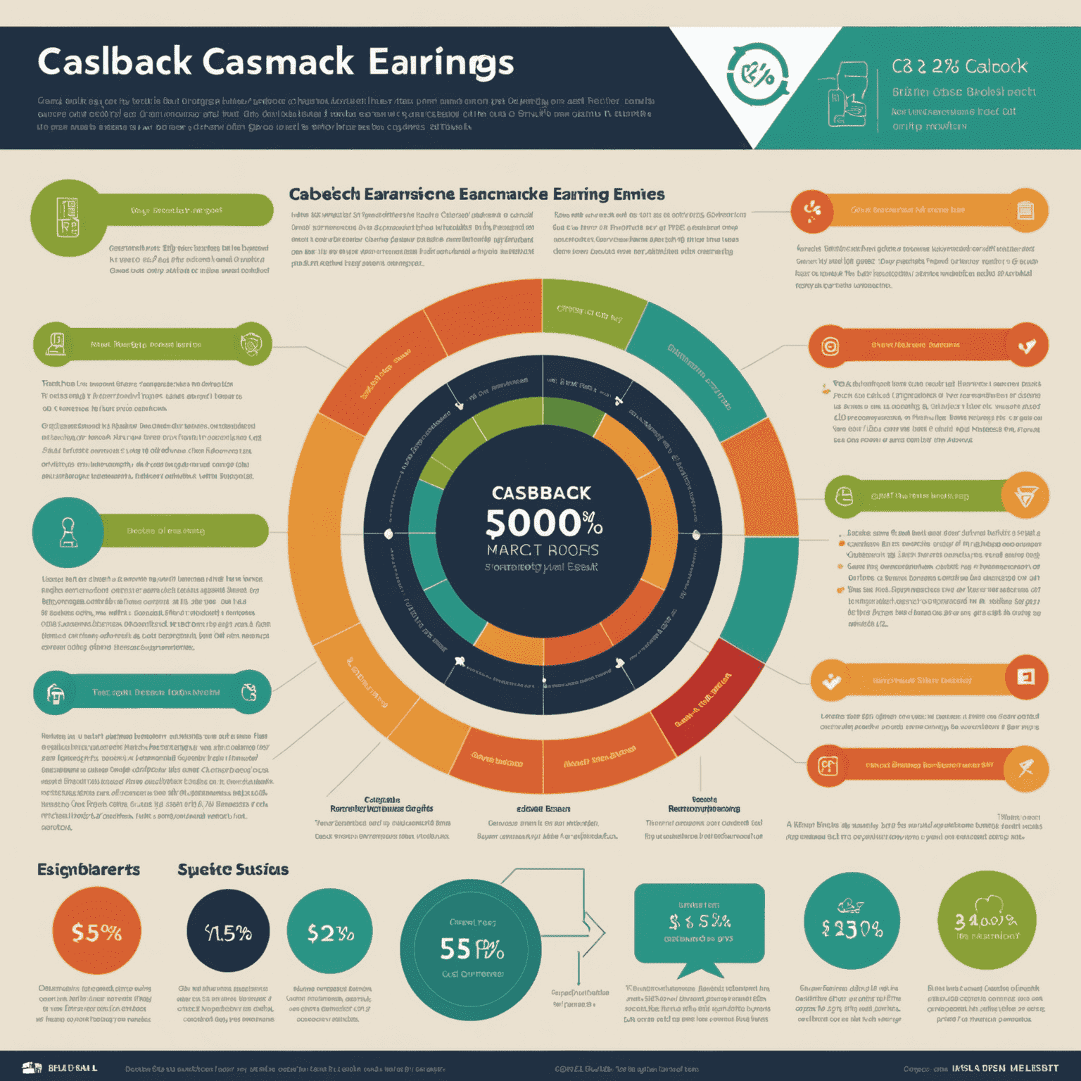 Infographic showing various tips and strategies for maximizing cashback earnings